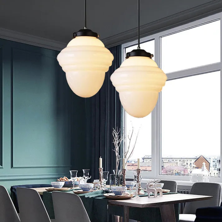 LYKKE - Lampe af mat glas