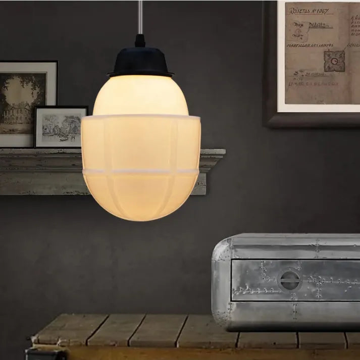 LYKKE - Lampe af mat glas