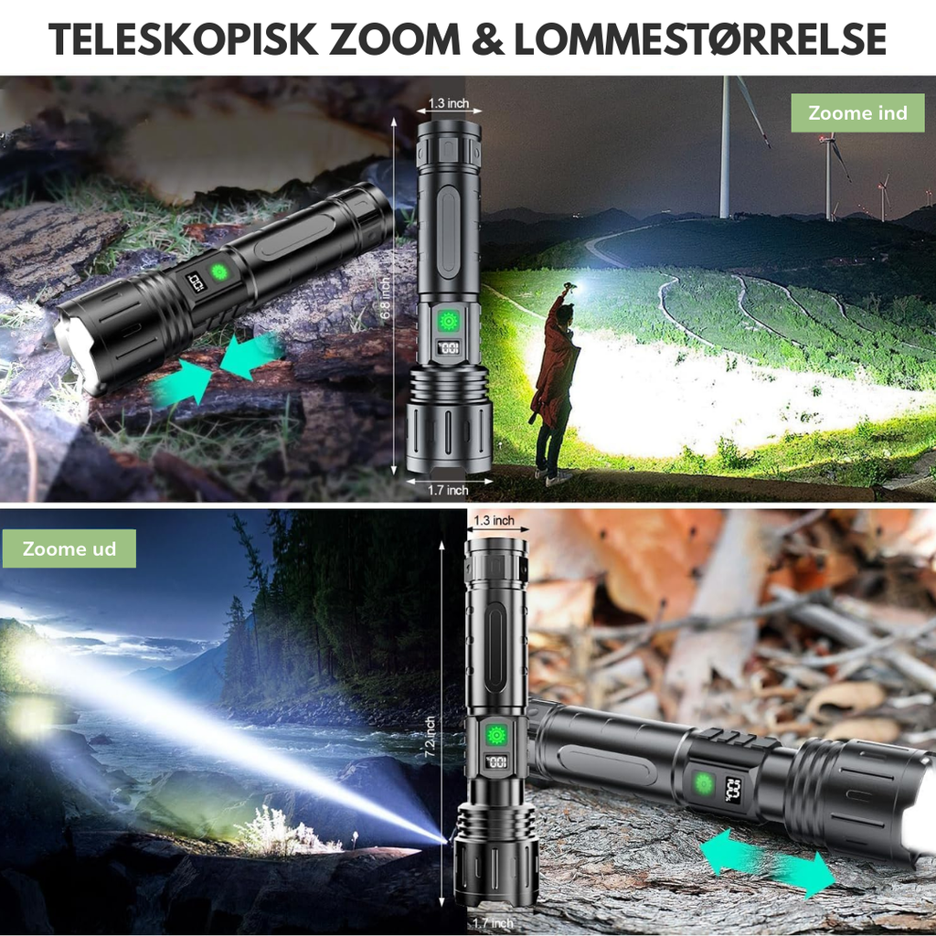 Super Bright LED Flashlight - 100.000 Lumens