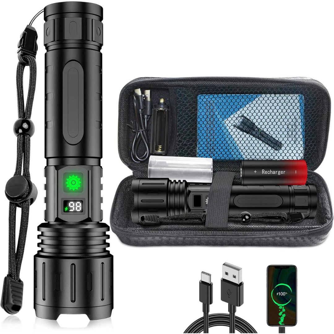 Super Bright LED Flashlight - 100.000 Lumens