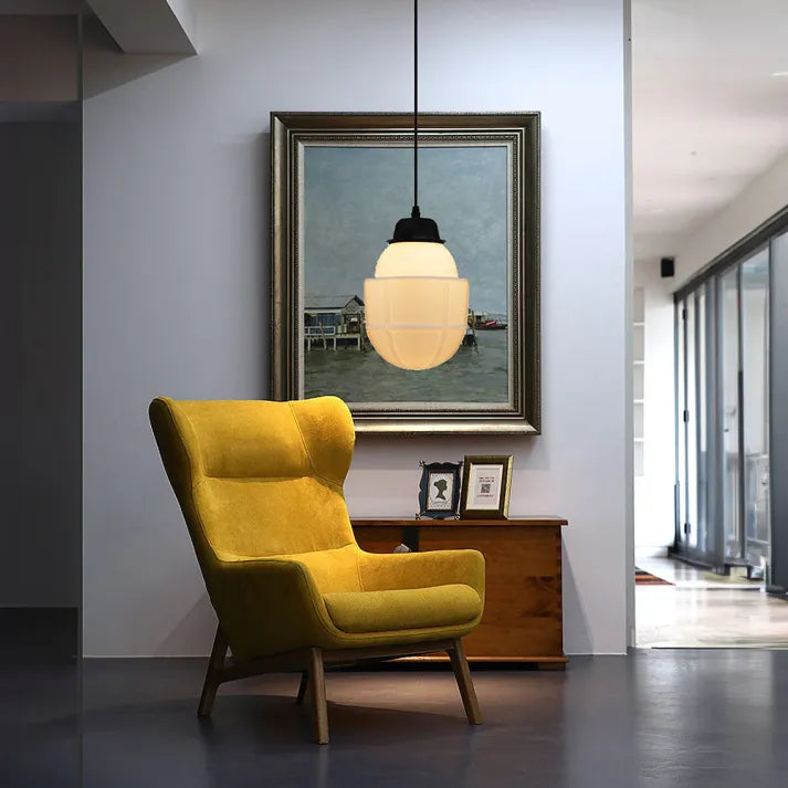 LYKKE - Lampe af mat glas