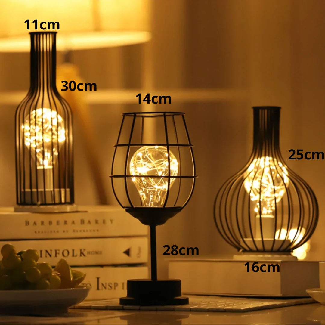Elegant trådløs LED bordlampe