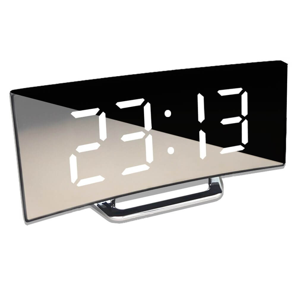 LED Vækkeur - Buet Digital