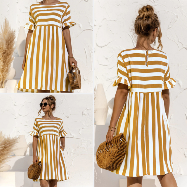 Emily | Stribet Sommerkjole