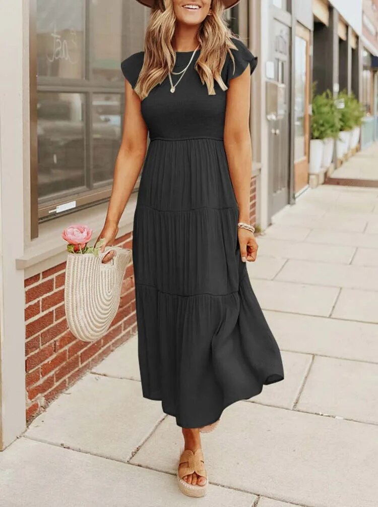 Sommerkjole med volanger | Elegant udseende
