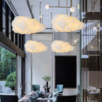 Elegant loftlampe med to hvide skærme