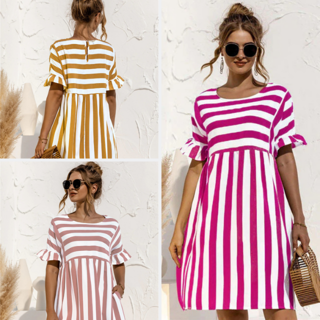 Emily | Stribet Sommerkjole