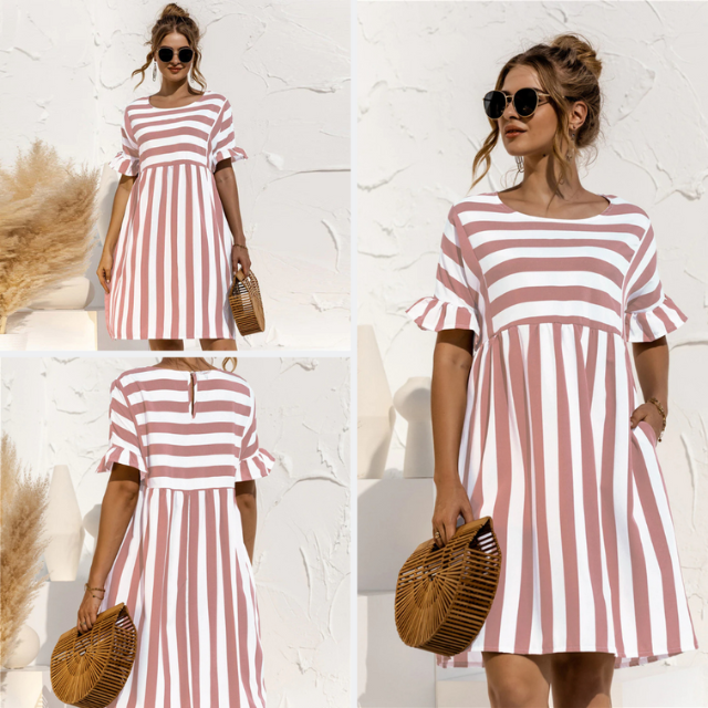 Emily | Stribet Sommerkjole