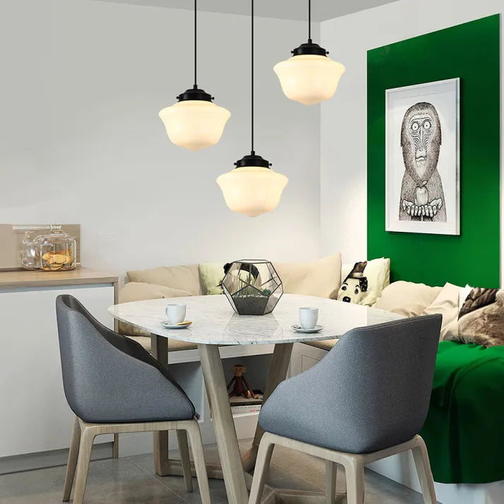 LYKKE - Lampe af mat glas