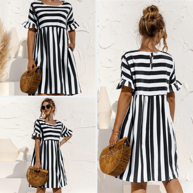 Emily | Stribet Sommerkjole