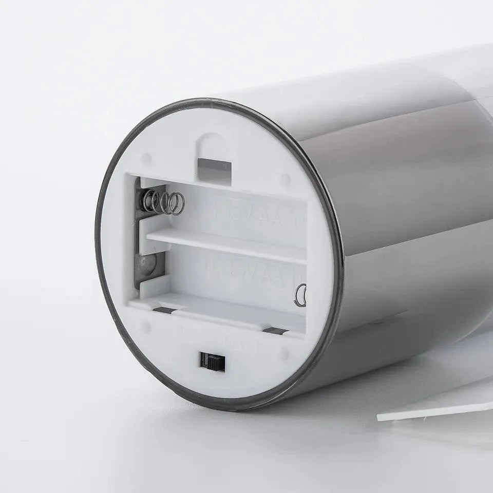 VALDEMAR - LED-lyssæt – gråt glas, flimrende lys, 3 dele