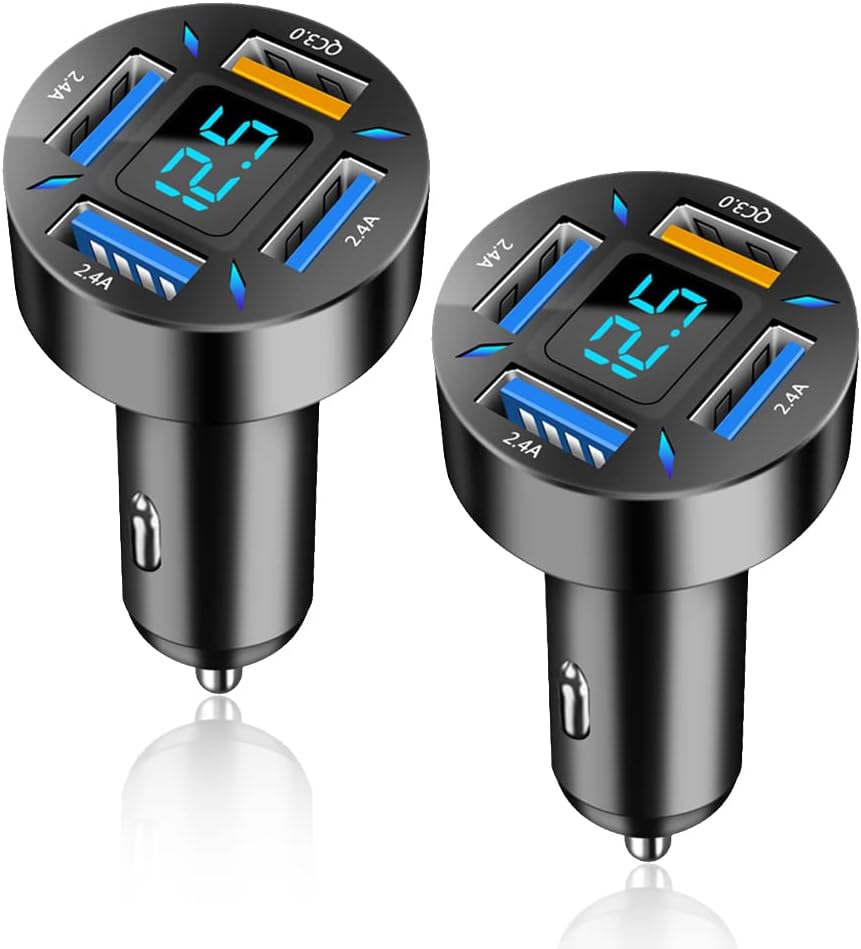 66W Hurtigopladningsadapter med USB PD & QC 3.0 – Universel til 12-24V Cigartænder
