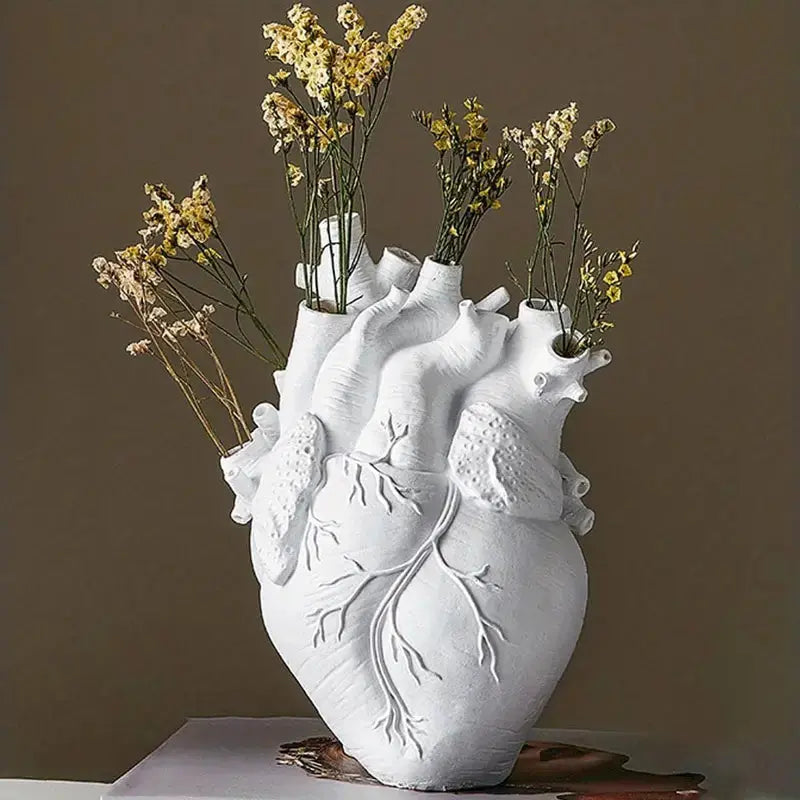 Elegant Hjerte Vase - Keramisk