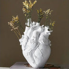 Elegant Hjerte Vase - Keramisk