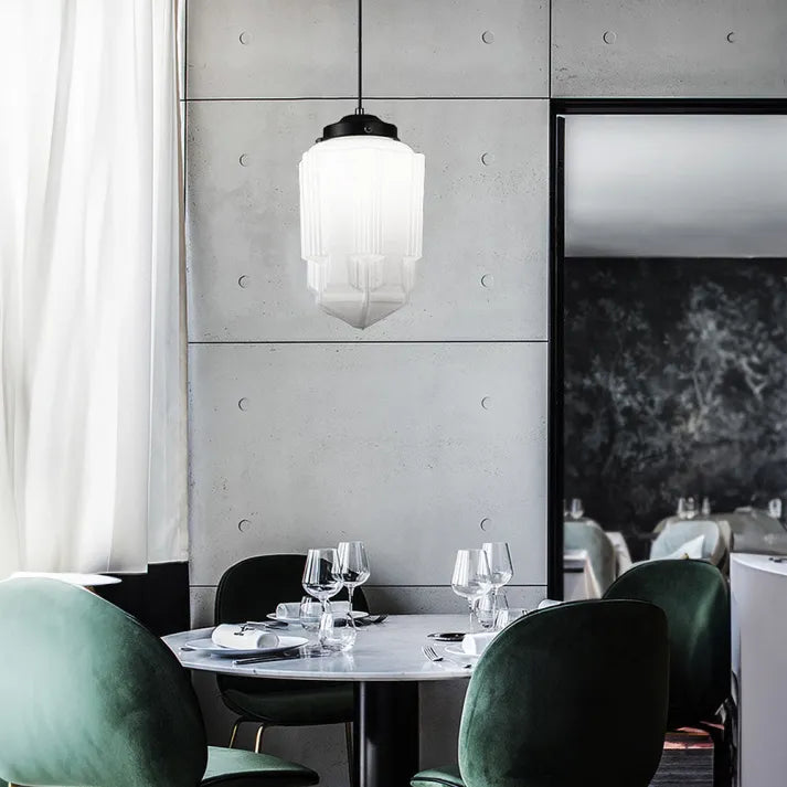 LYKKE - Lampe af mat glas