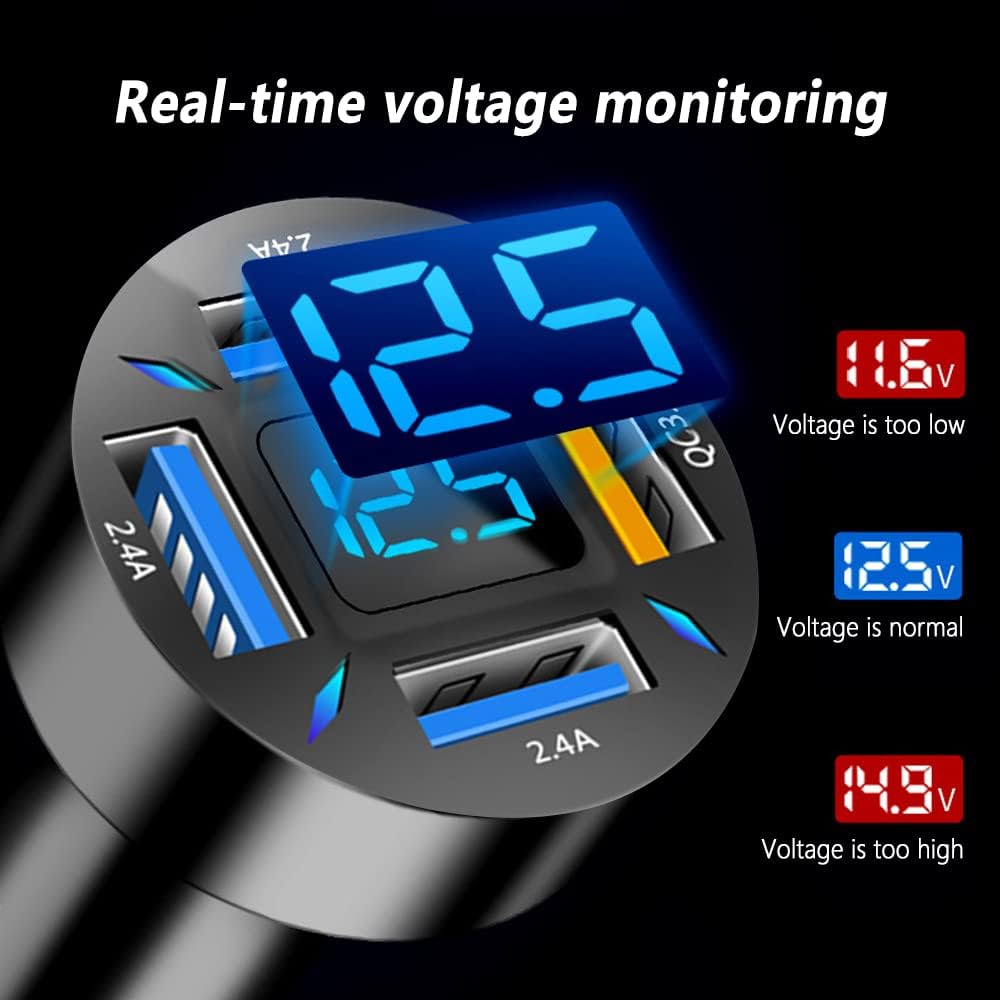 66W Hurtigopladningsadapter med USB PD & QC 3.0 – Universel til 12-24V Cigartænder