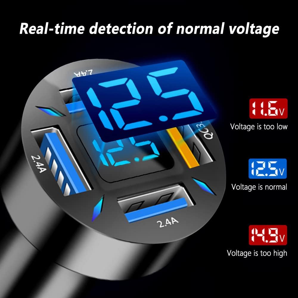 66W Hurtigopladningsadapter med USB PD & QC 3.0 – Universel til 12-24V Cigartænder