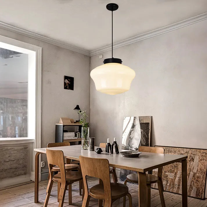 LYKKE - Lampe af mat glas