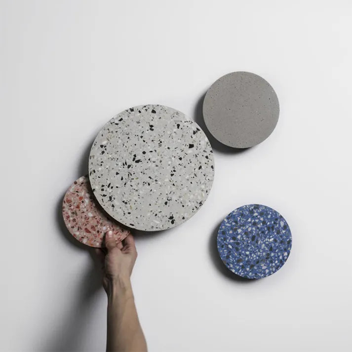 Skandinavisk Væglampe: Unik Terrazzo Design med Blødt, Varme Lys