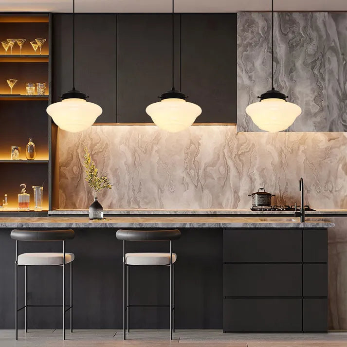 LYKKE - Lampe af mat glas