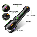 Genopladelig LED-lommelygte - 9000 lumen
