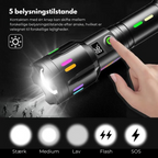 Genopladelig LED-lommelygte - 9000 lumen