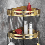 Chic 3-Piece Bathroom Accessory Set - Gold and Silver
