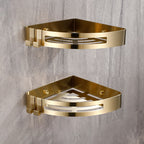 Chic 3-Piece Bathroom Accessory Set - Gold and Silver