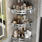 Chic 3-Piece Bathroom Accessory Set - Gold and Silver