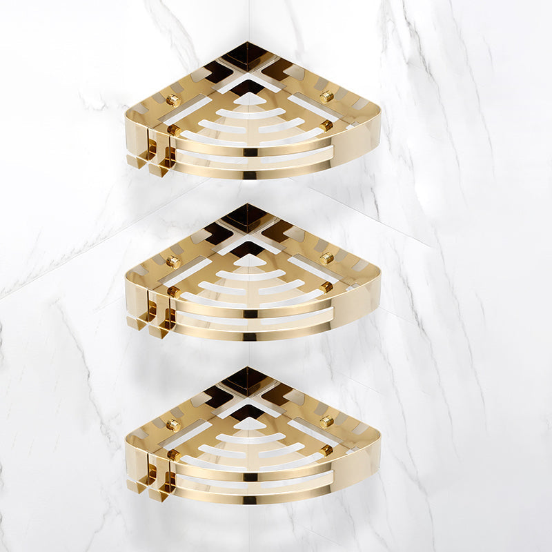 Chic 3-Piece Bathroom Accessory Set - Gold and Silver
