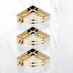 Chic 3-Piece Bathroom Accessory Set - Gold and Silver