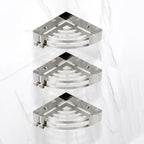 Chic 3-Piece Bathroom Accessory Set - Gold and Silver
