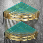 Chic 3-Piece Bathroom Accessory Set - Gold and Silver