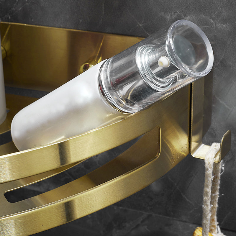 Chic 3-Piece Bathroom Accessory Set - Gold and Silver