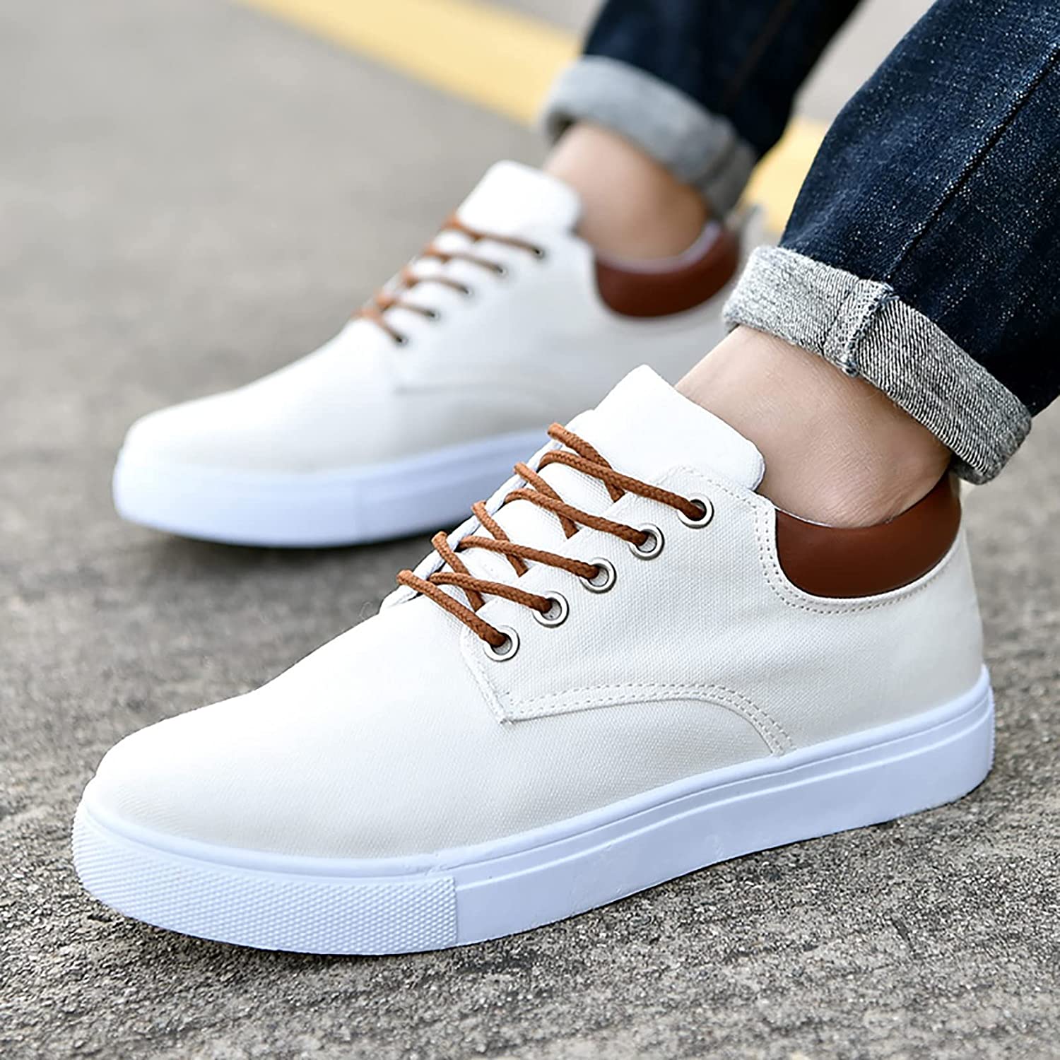 Sneakers - Seje herresneakers med hvid sål