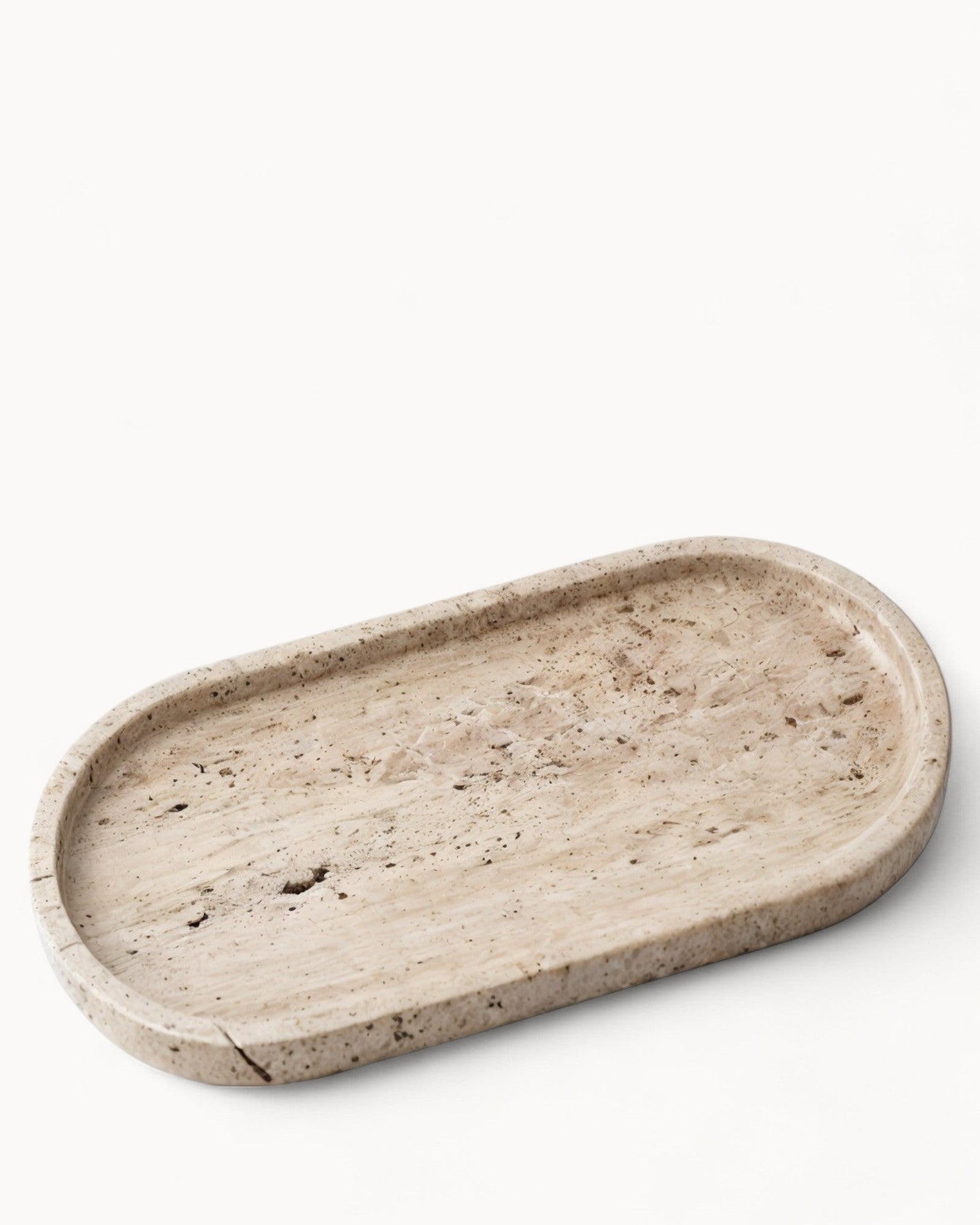 THYRA - Keramikbakke – travertinbeige, til parfume, stearinlys og smykker