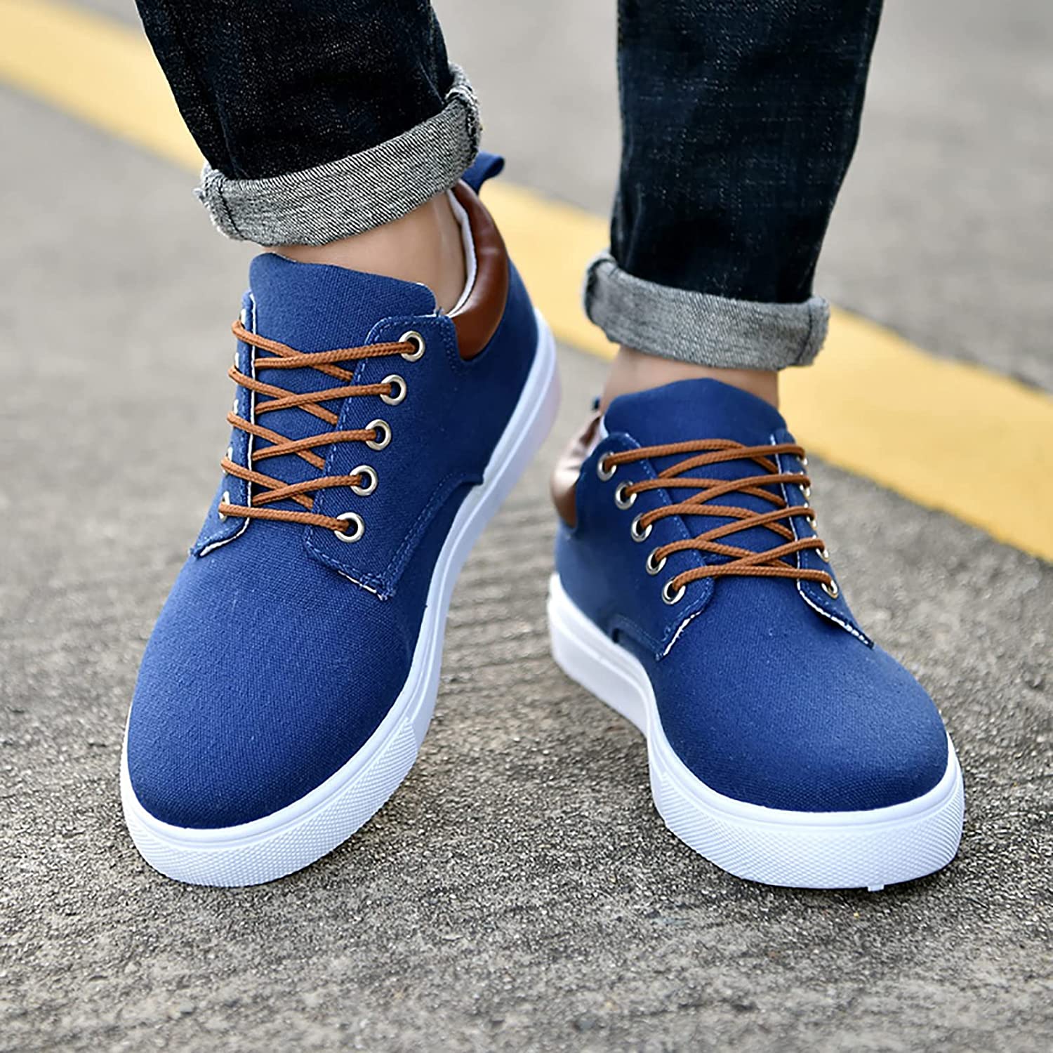 Sneakers - Seje herresneakers med hvid sål