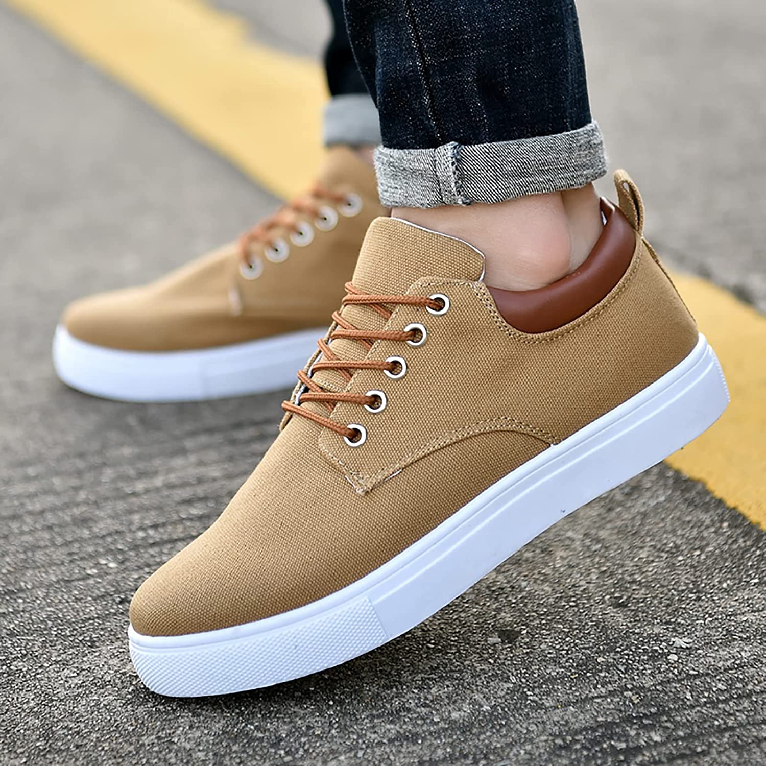 Sneakers - Seje herresneakers med hvid sål