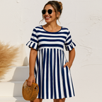Emily | Stribet Sommerkjole
