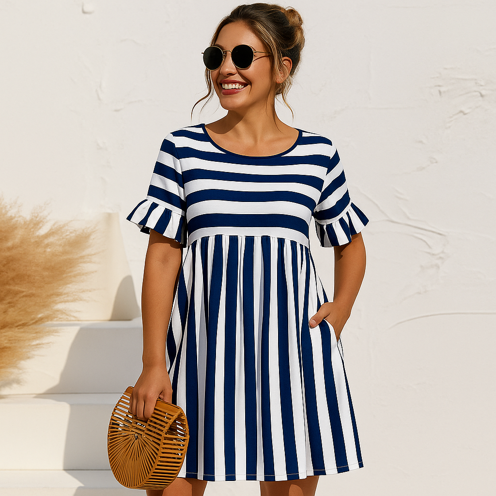 Emily | Stribet Sommerkjole