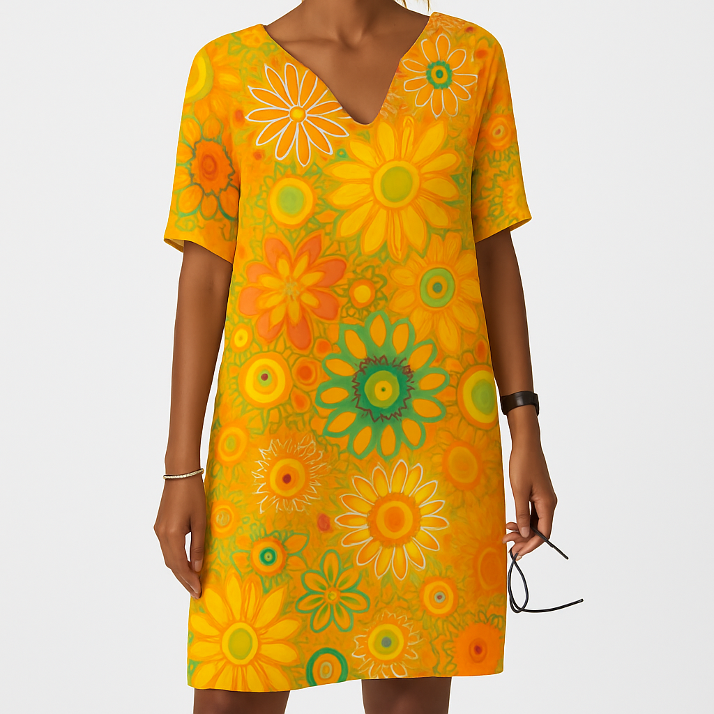 Vibrant Floral Dress - Livlig blomsterkjole