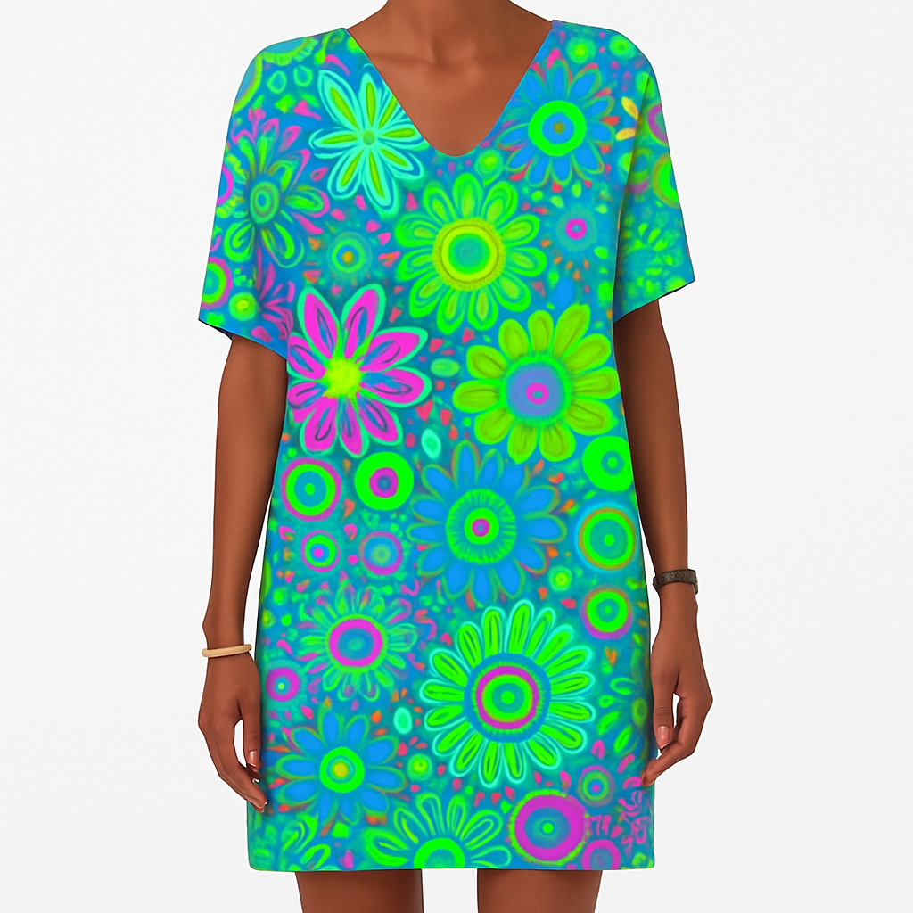 Vibrant Floral Dress - Livlig blomsterkjole