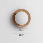 SIXTEN - Væglampe i Træ og Matteret Glas med Tidløst Design