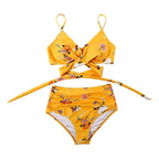Belle High Waisted, Farverig Damebikini