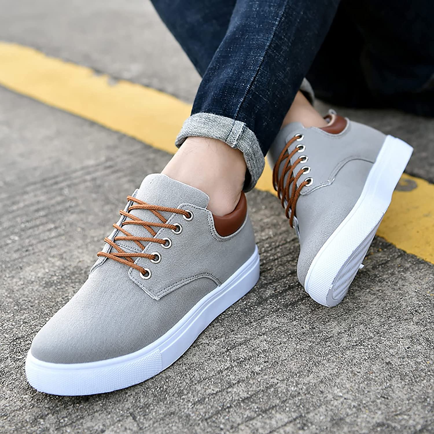Sneakers - Seje herresneakers med hvid sål