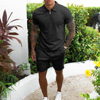 Herre Polo og Shorts Sæt - Sommer Outfit til Mænd