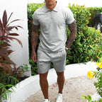 Herre Polo og Shorts Sæt - Sommer Outfit til Mænd