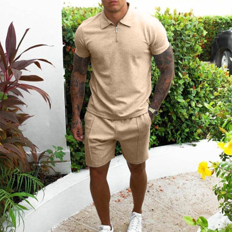 Herre Polo og Shorts Sæt - Sommer Outfit til Mænd