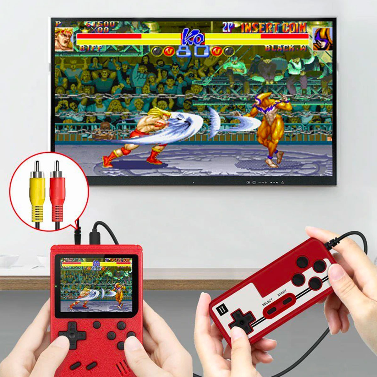Mini Retro Gaming Console – Bærbar Håndholdt Spiller med 400 Indbyggede Klassiske Spil til Rejser