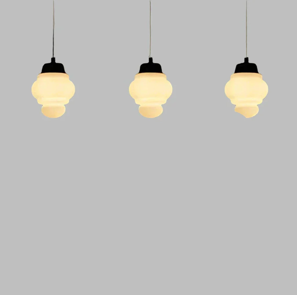 LYKKE - Lampe af mat glas
